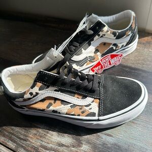 Vans Old Skool Cow Multi Color lace up Sidestripe shoes men’s 5.5 women’s 7 NWOT